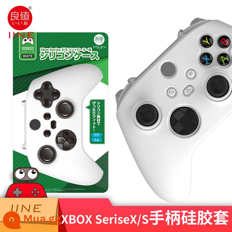 Ajitomo Mới Xbox Series X/S Tay Cầm Bảo Vệ Vỏ Silicon Pha Lê Vỏ Bảo Vệ Bộ Điều Khiển Túi Bảo Quản - Tay cầm xbox series giá tốt có vỏ silicon màu trắng