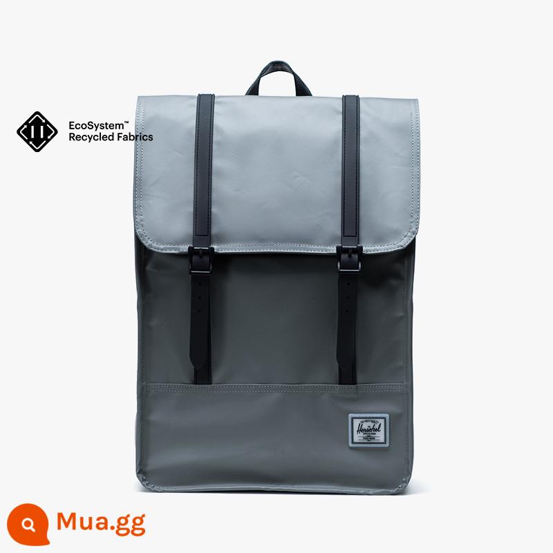 [38 Huanxin] Túi đựng máy tính ba lô nam nữ Herschel Hexing SURVEY II chống thấm nước và chống mưa - Laptop 15 inch màu xám đá (cỡ lớn 17,5L)