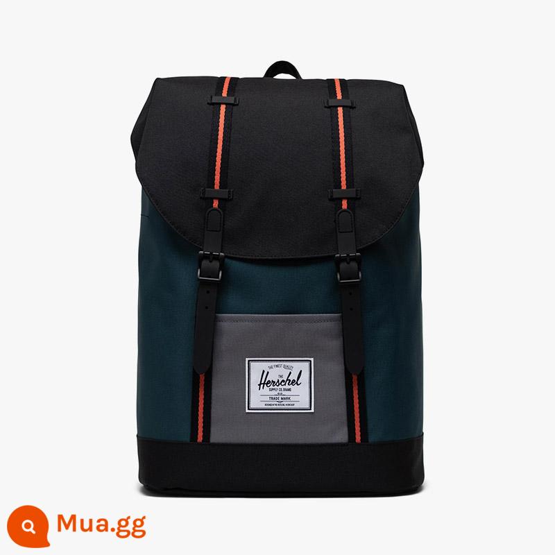 Ba lô Herschel Hexing Retreat19.5L Ba lô nam nữ Casual Tide Thương hiệu du lịch Dung lượng lớn Cặp đi học - Laptop 15 inch Xanh rừng đậm/Đen cổ điển/Xám đá/Đỏ tiêu (19,5L)