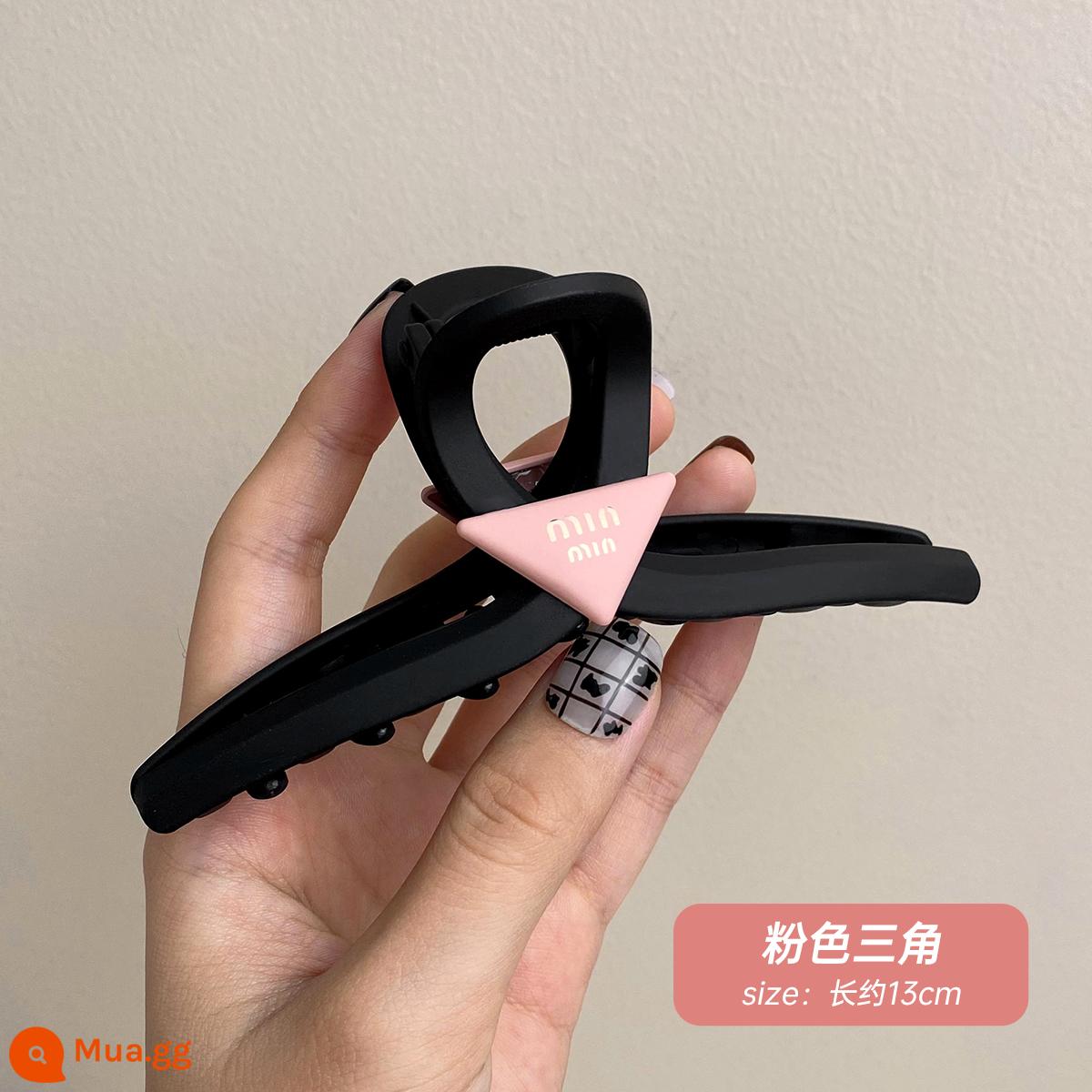 Kẹp tóc cùng kẹp tóc của Zhao Lusi kẹp tóc cao cấp dành cho nữ sense miu clip Người nổi tiếng trên mạng Kẹp cá mập 2022 có thêm kẹp tóc - tam giác hồng