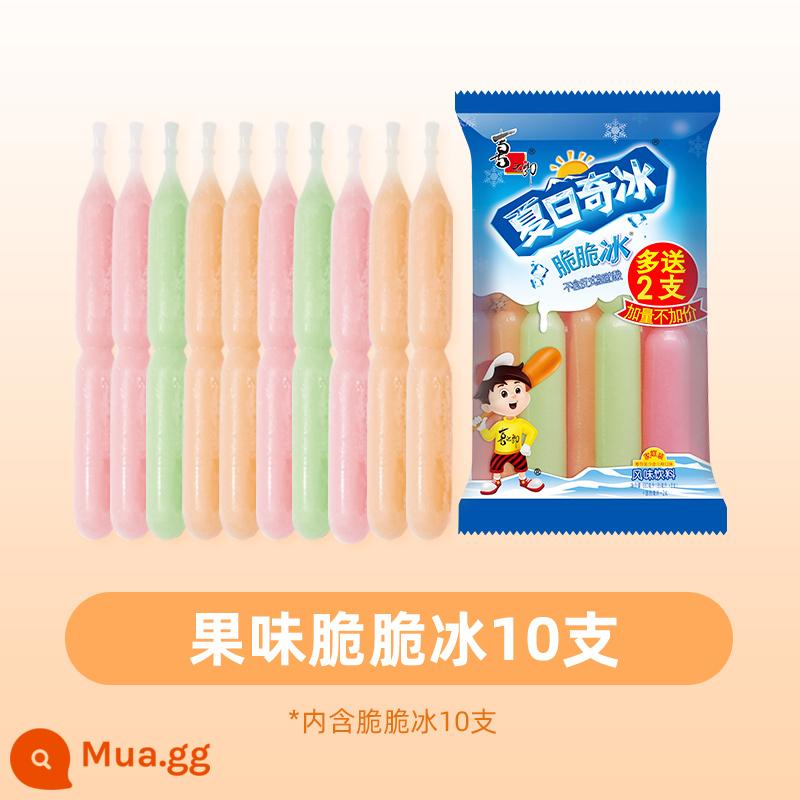 Xizhilang Xia Riqi popsicle popsicle mút đá hương vị trái cây giòn giòn nghiền nát đông lạnh uống lạnh làm mát đồ ăn nhẹ nhỏ bán buôn - [Tổng cộng 10 miếng] 850ml Đá giòn cộng * 1 túi