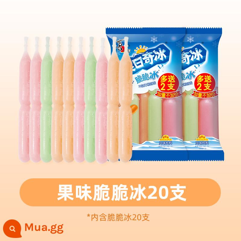 Xizhilang Xia Riqi popsicle popsicle mút đá hương vị trái cây giòn giòn nghiền nát đông lạnh uống lạnh làm mát đồ ăn nhẹ nhỏ bán buôn - [Tổng cộng 20 cái] 850ml Đá giòn cộng*2 túi