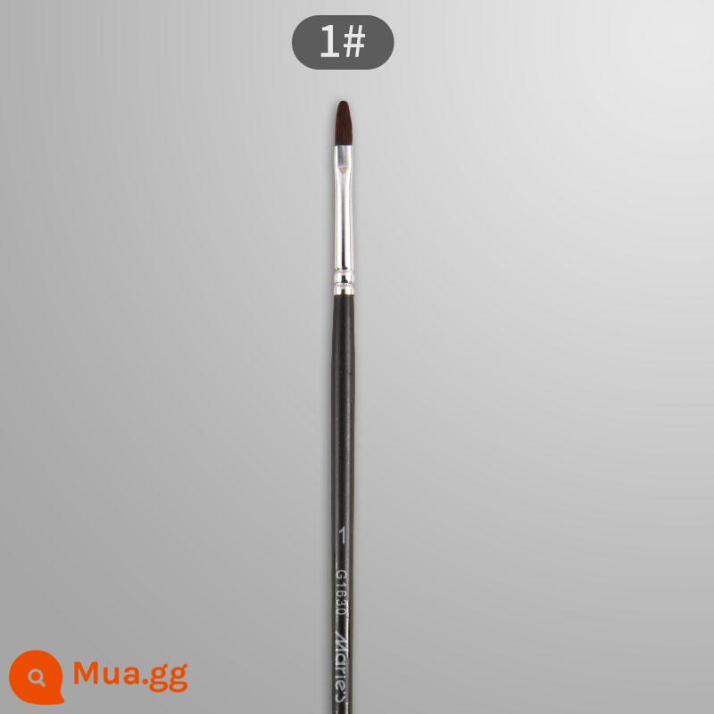 Marley nylon gouache brush wine red vịt lưỡi bàn chải sơn dầu acrylic bột màu màu nước bút màu sinh viên nghệ thuật đặc biệt que dài nylon hàng bút G1630 vật liệu vẽ cọ - Bàn chải nylon lưỡi vịt 1#