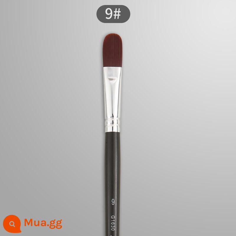 Marley nylon gouache brush wine red vịt lưỡi bàn chải sơn dầu acrylic bột màu màu nước bút màu sinh viên nghệ thuật đặc biệt que dài nylon hàng bút G1630 vật liệu vẽ cọ - Bàn chải nylon lưỡi vịt 9#