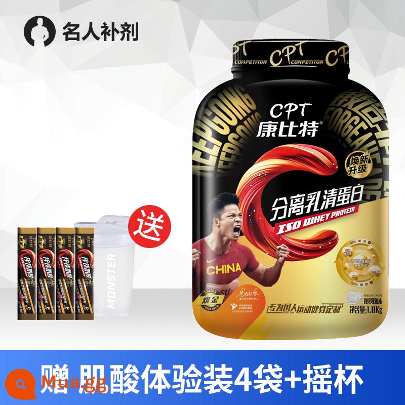 Người nổi tiếng Bổ sung Compit Tách bột Whey Protein Blazing Gold CPT Sports Protein Powder Pure Fitness Bột xây dựng cơ bắp - Tặng 4 túi creatine dùng thử + cốc lắc