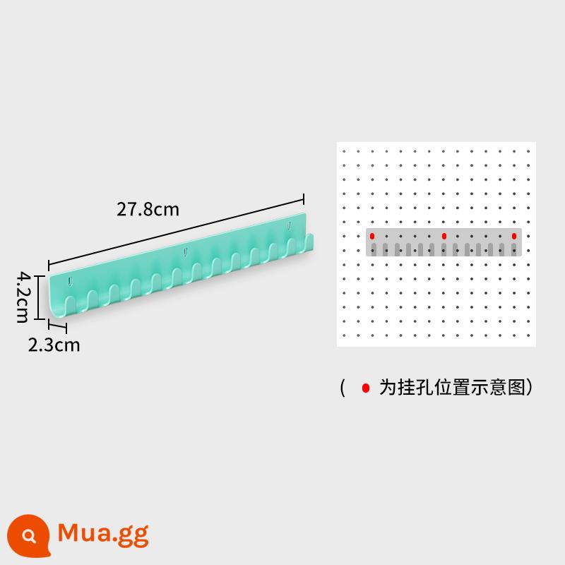 Bảng đục lỗ để bàn nhà bàn học để bàn ký túc xá dọc lưu trữ phân vùng kệ bàn phụ kiện không đục lỗ - Màu xanh Tiffany [Móc hàng đa chức năng 12 móc]