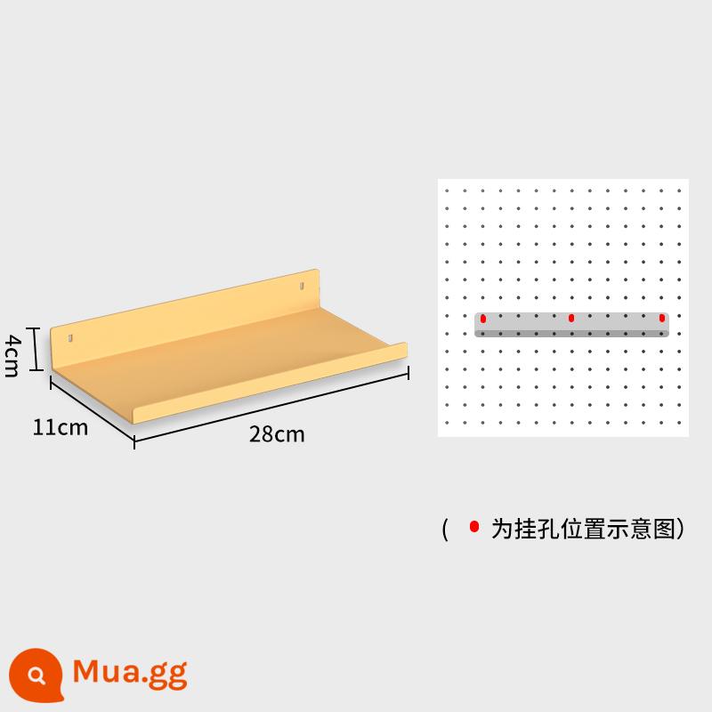 Bảng đục lỗ để bàn nhà bàn học để bàn ký túc xá dọc lưu trữ phân vùng kệ bàn phụ kiện không đục lỗ - Gardenia Yellow [Giá đỡ viền lớn]