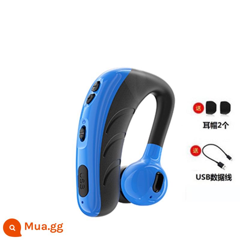 Tai nghe bluetooth không dây thời lượng pin chờ siêu dài 2021 thể thao một tai mới dành cho nam và nữ loại móc tai âm lượng lớn nghe các bài hát lái xe mới lạ thích hợp cho Huawei vivo apple OPPO kê - Phiên bản cao cấp màu xanh đen (25 giờ đàm thoại)