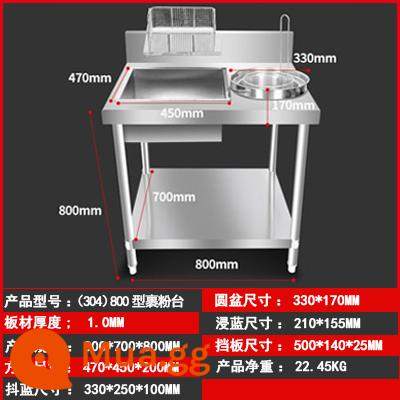 800 loại bàn tẩm bột dày hướng dẫn sử dụng bàn tẩm bột bằng thép không gỉ máy tẩm bột gà rán/máy tẩm bột bánh mì kẹp thịt thiết bị gà rán - Bàn sơn tĩnh điện inox 304 800