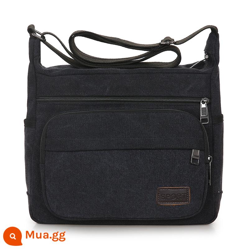 2021 Mới Túi Vải Nam Satchel Túi Nam Túi Thể Hiện Túi Nam Ba Lô Công Suất Lớn Messenger túi Đeo Vai - Yunzhi 8895 màu đen