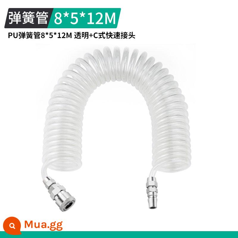 Khí Nén Cao Cấp Elico Súng Thổi Bụi Dụng Cụ Thổi Bụi Động Cơ Kéo Dài Thổi Áp Suất Không Khí Súng Bơm Không Khí Thổi Bồ hóng - Ống lò xo PU 8*5 12 mét trong suốt (mua 5 tặng 1)