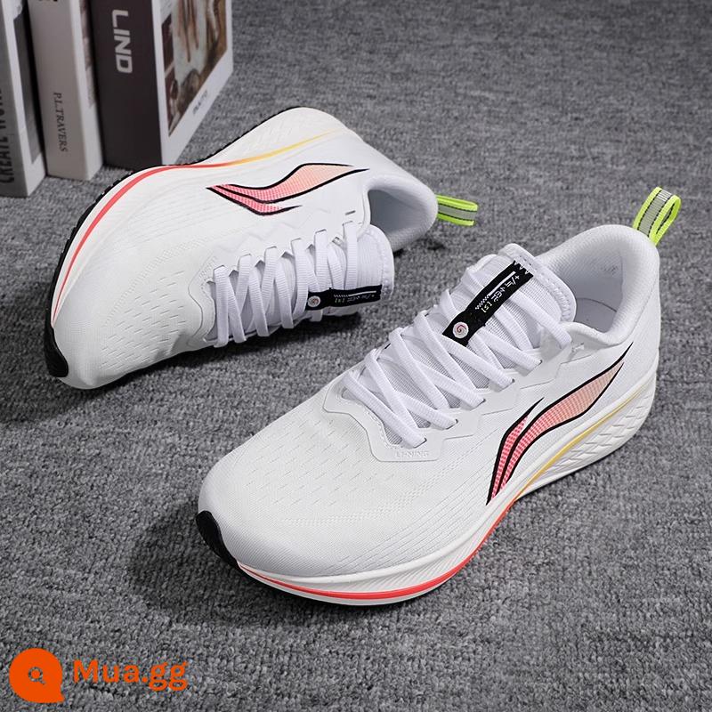 Li Ning Chitu 6pro mới giày chạy bộ nam lưới chống sốc giày thoáng khí giày chạy bộ thế hệ 6 giày thể thao nam - Thỏ đỏ 6* đỏ trắng