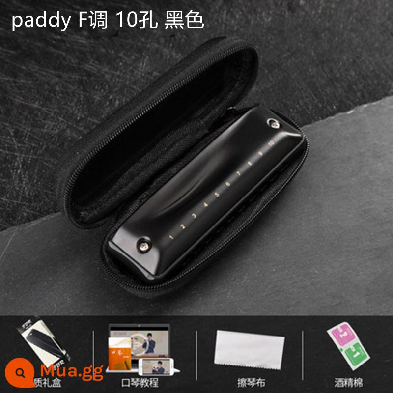 Gadri Ten -hole Blue Tuning Harmonica Junior Scholar Blue Performents Hiệu suất lớp C Tone 10 -hole Paddy Piano Ninja - Ninja Paddy trong F