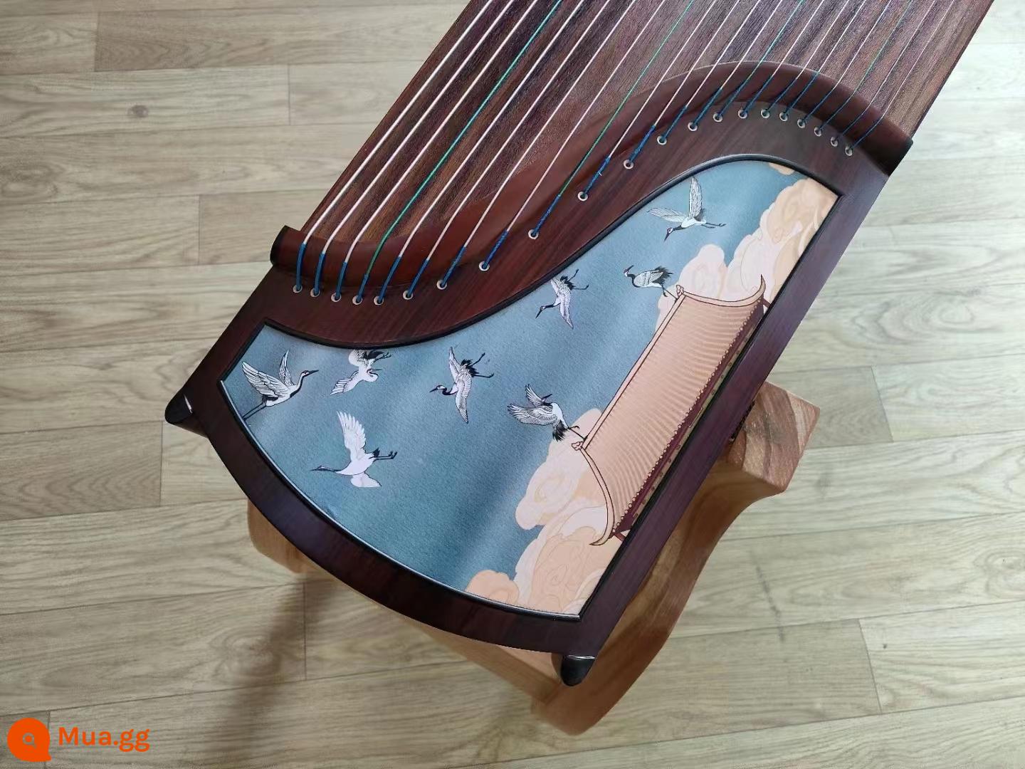 Gỗ nguyên khối 163 guzheng cửa hàng đàn piano khuyến nghị người mới bắt đầu kiểm tra đầu vào giảng dạy cấp độ mười chuyên nghiệp chơi đàn tam thập lục cho trẻ em người lớn - Mẫu mới Triều Dương lõi kép (trọn bộ + ghế đẩu