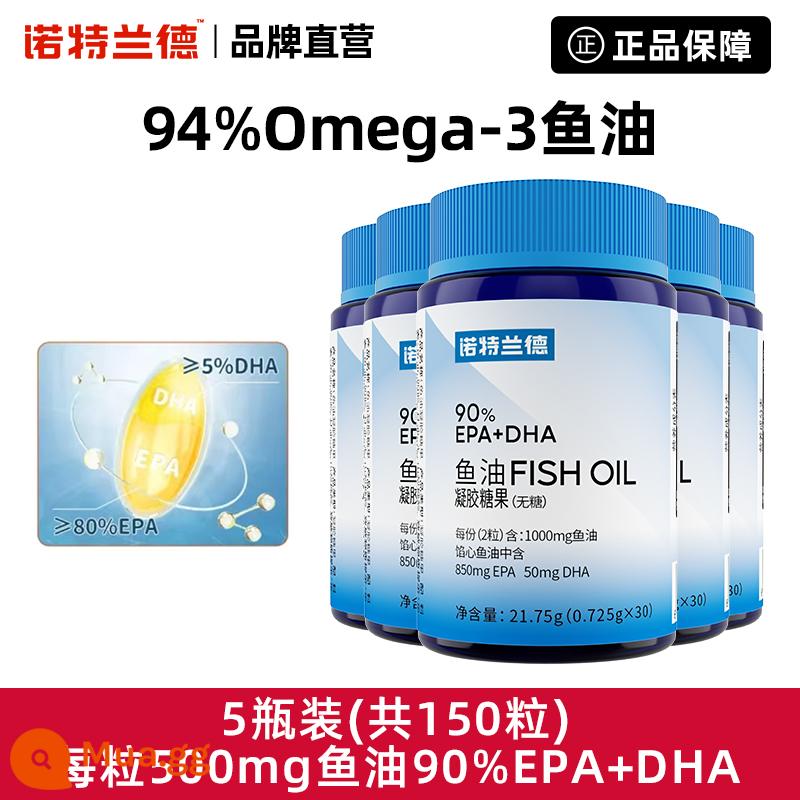 Dầu cá Nordland Omega 3EPA + DHAomega3 dầu cá omega3 thể dục không đường biển sâu - màu vàng