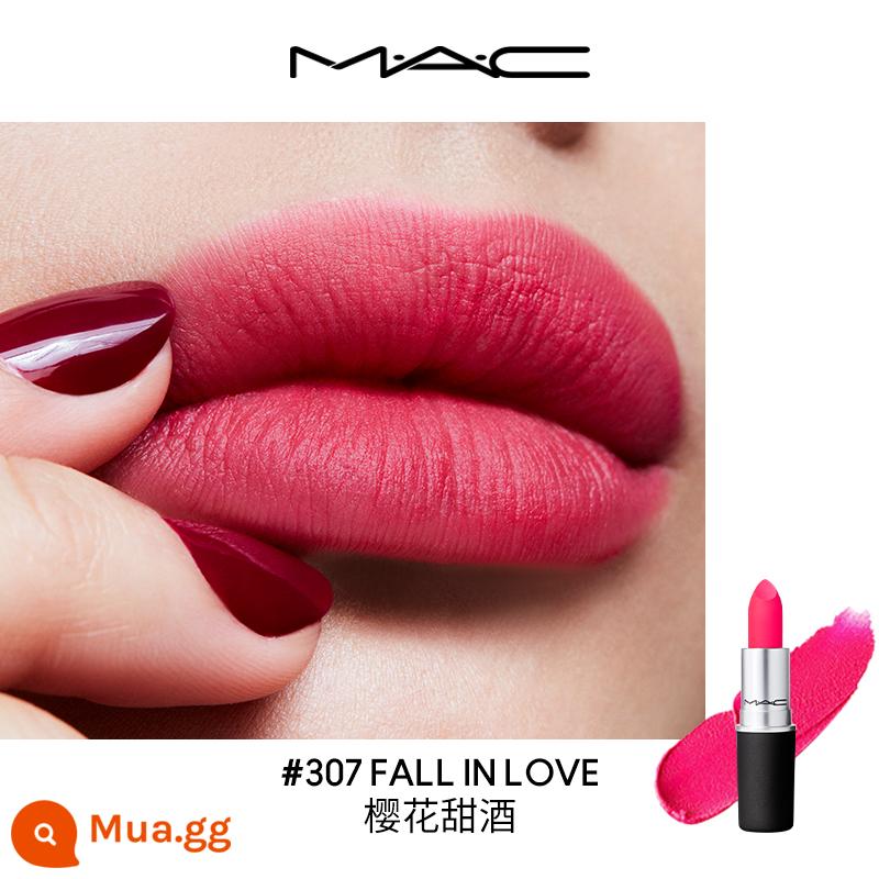 [Truyền hình trực tiếp lịch sự] Son môi MAC / Charm You Fog Bomb Lipstick Matte Whitening Female Authentic 316/925/923 - 307 FALL IN LOVE Rượu mùi Sakura