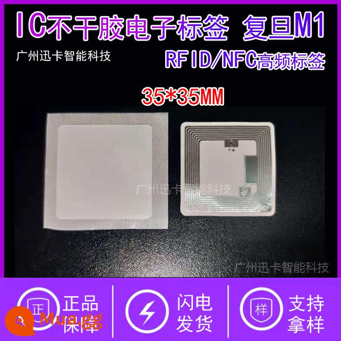 Nhãn điện tử tự dính RFID Nhãn NFC Nhãn điện tử ISO14443A M1 S50 tròn 25MM - 35*35mm