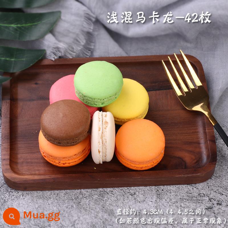 Trang trí bánh nướng Mori lát chanh bưởi lát vả quả sấy khô ăn được trang trí sinh nhật plug-in - Macaron hỗn hợp ánh bạc 42 miếng