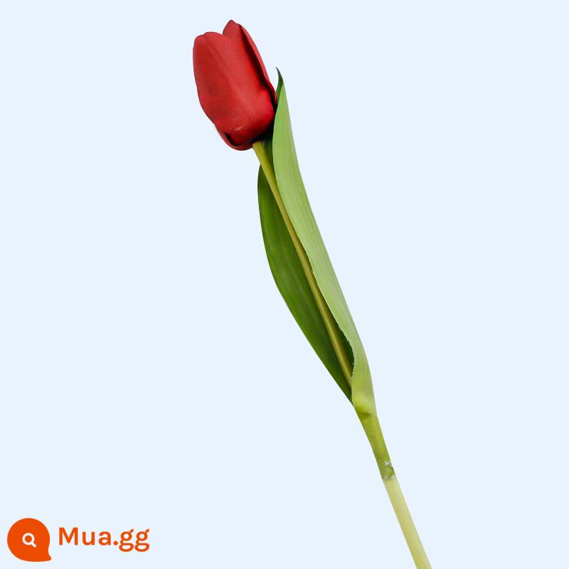 38 Ngày Phụ Nữ Tulip Mô Phỏng Hoa Hoa Hồng Trang Trí Bánh Cắm Ruy Băng Lưới Xung Quanh Lễ Hội Nữ Thần Ngày 8 Tháng 3 - 2 bông hoa tulip mô phỏng dưỡng ẩm màu đỏ tía, siêu thực