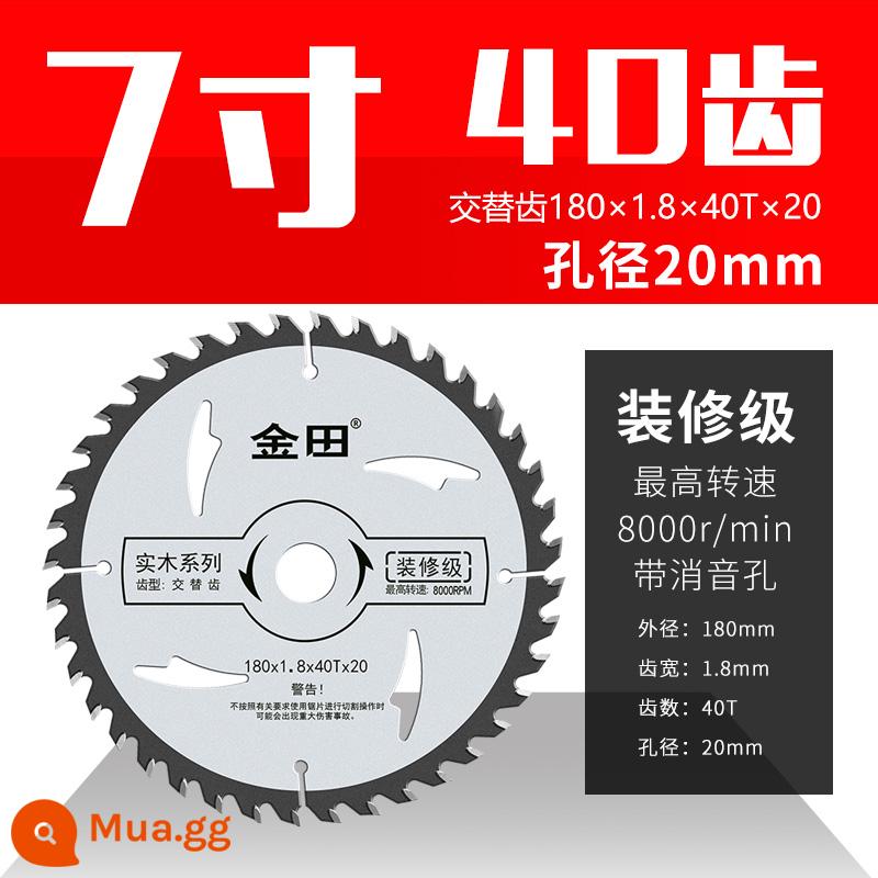 Jintian chế biến gỗ lưỡi cưa đặc biệt máy mài góc 4 inch máy cắt lưỡi cắt cưa cầm tay 5 inch 7 hợp kim 9 vòng tròn điện xác thực - 7 inch 180×1.8×40T×20 7 inch