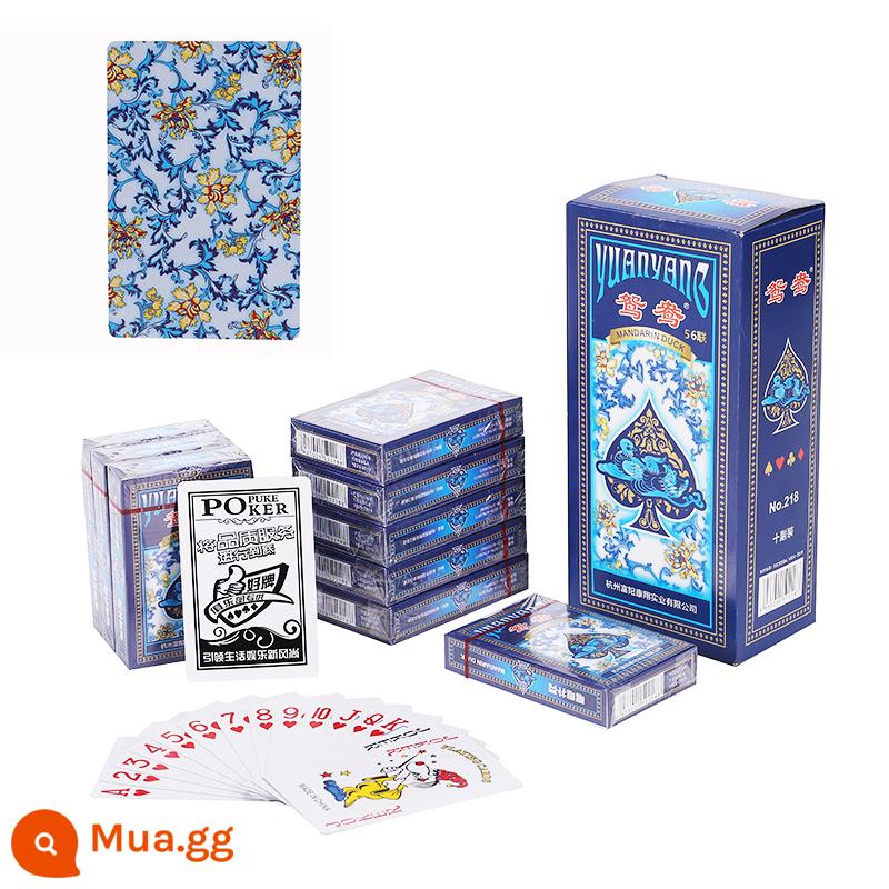 Xi full box 100 đôi đúng giờ 8845 anh em câu cá Xinsheng big poker phòng cờ bài cứng và dày - Vịt Mandarin xanh và trắng/100 cặp (cơ bản và cứng)