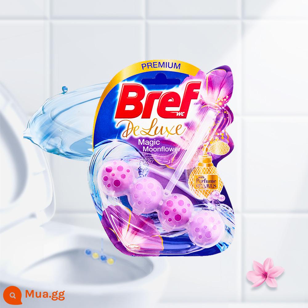 Henkel Bref Miaoli bóng vệ sinh làm sạch toilet nước tẩy rửa khử mùi tẩy cặn net vị 1 treo chính hãng - Gói 4: Hoa Nhài Ánh Trăng 1 treo