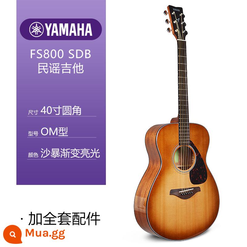 Đàn guitar Yamaha dành cho người mới bắt đầu dân gian bảng đơn fg800 hộp điện cấp nhập cảnh đàn guitar bằng gỗ dành cho sinh viên nam và nữ 41 inch - FS800 SDB (40 inch độ bóng màu gradient bão cát) + bộ phụ kiện đầy đủ