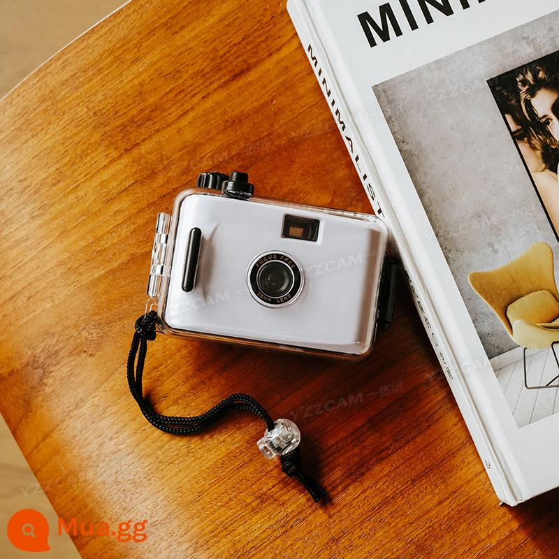 Máy ảnh phim crazy mini máy ảnh phim cổ điển không thấm nước không Polaroid ngày sinh viên quà tặng ins sáng tạo - vỏ trắng đen