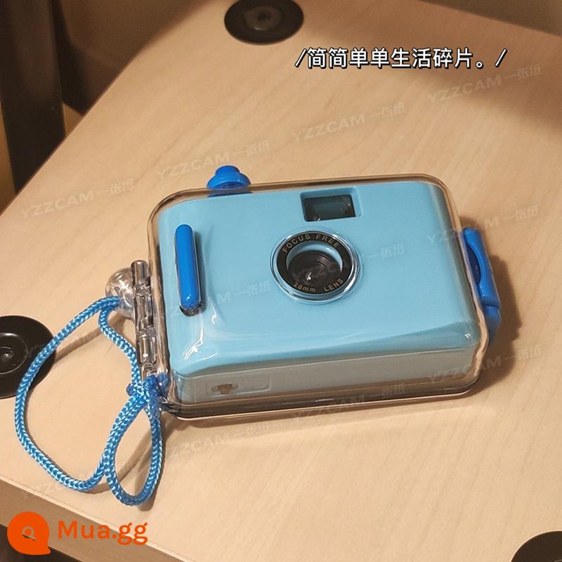 Máy ảnh phim crazy mini máy ảnh phim cổ điển không thấm nước không Polaroid ngày sinh viên quà tặng ins sáng tạo - Màu xanh nhạt