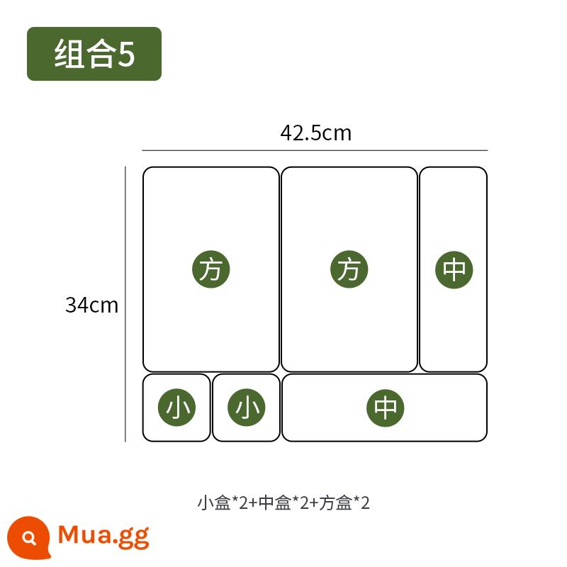 Tủ bếp kiểu ngăn kéo hộp đựng đồ tích hợp lưới hoàn thiện tạo tác tổng thể tủ dưới bàn trang điểm bộ đồ ăn trang sức văn phòng - tổ hợp 5