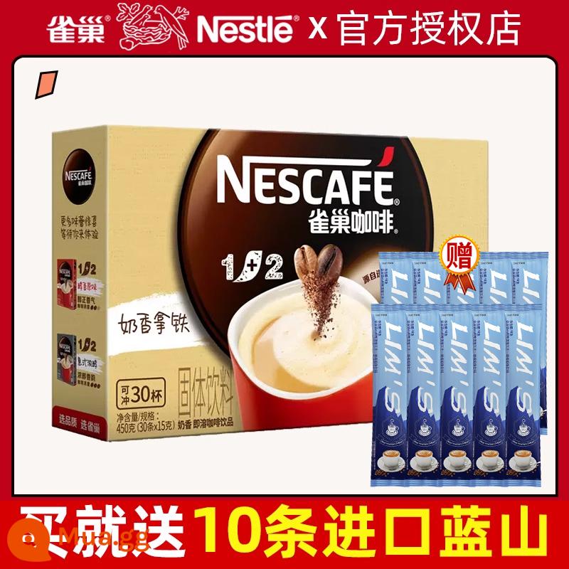 Cà phê Nestle thêm đậm đặc hương sữa nguyên vị hòa tan 1+2 Nestle cà phê bún thanh sảng khoái chính thức flagship store flagship - 30 miếng/hộp sữa latte★10 miếng nhập khẩu từ Blue Mountain