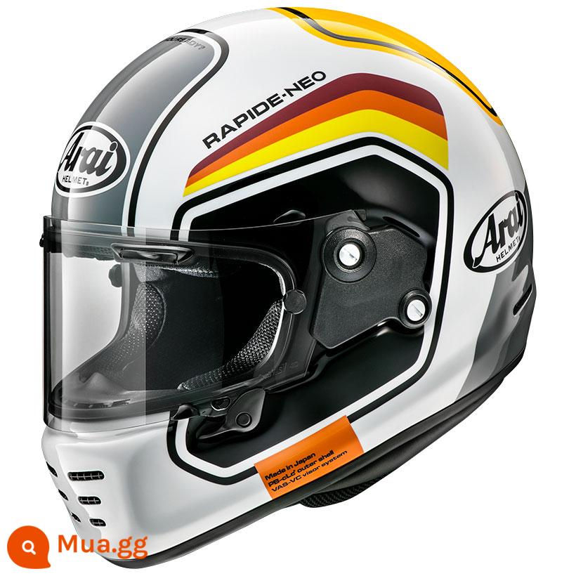 ARAI RAPIDE-NEO Retro Hành Trình Harley Latte Giá Rẻ Leo Đầu Máy Đầu Máy Full Mũ Bảo Hiểm Mũ Bảo Hiểm - Số trắng