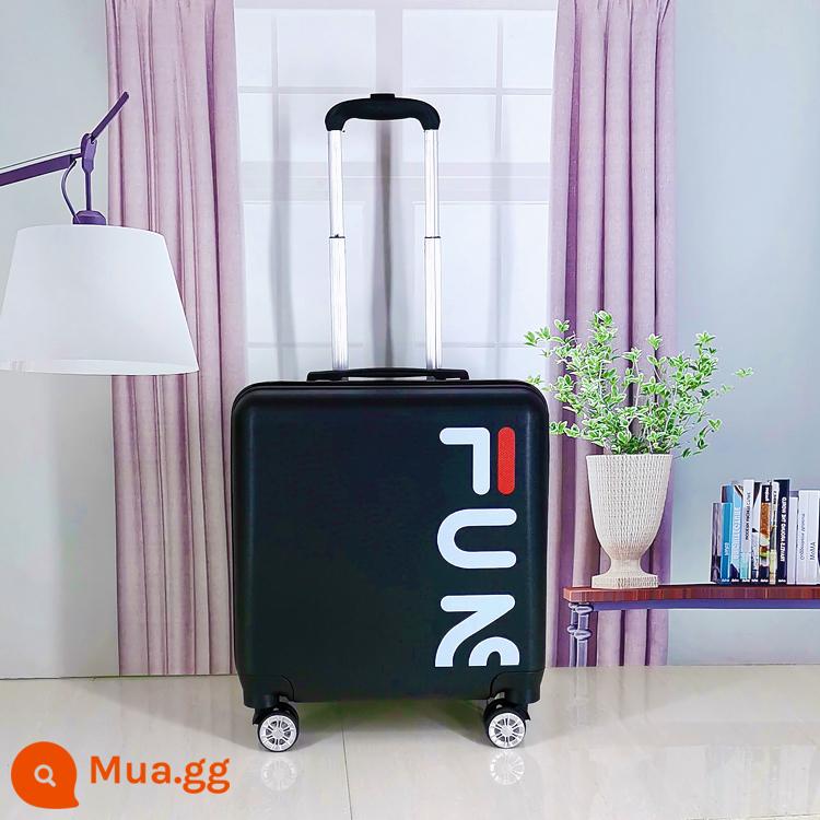 Vali lên máy bay mini 20 inch dành cho phụ nữ hộp xe đẩy nhỏ bằng lưới nhẹ màu đỏ Vali mật khẩu du lịch công tác 18 inch dành cho nam - người nổi tiếng trên mạng đen