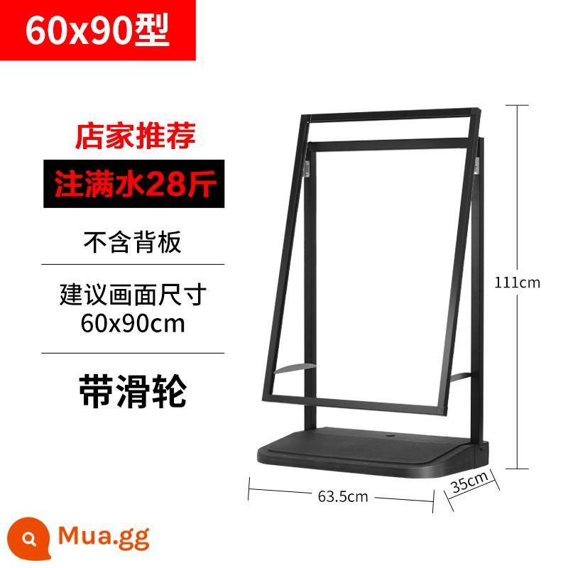 Biển quảng cáo ngoài trời trưng bày thẻ trưng bày đứng sàn đứng bảng trưng bày kt đứng biển hiệu nước biển hiệu tuyển dụng kệ áp phích - Mẫu chống gió [trọng lượng chứa đầy nước 28 pound] được cửa hàng khuyên dùng