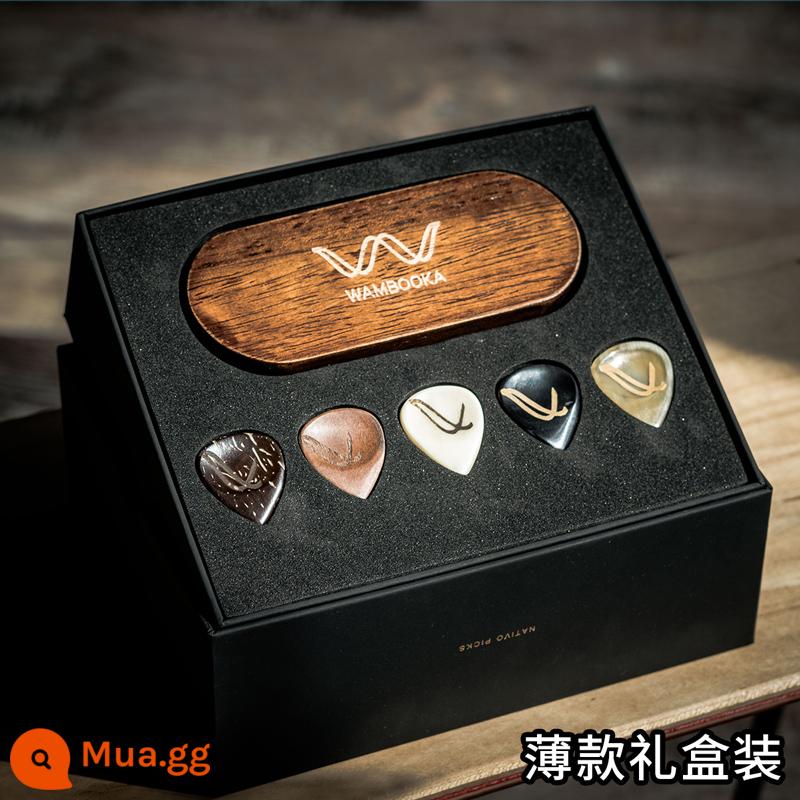 Ý Đàn Guitar Thủ Công Chọn Bướm Xương Gỗ Đàn Guitar Điện Lò Xo Hộp Quà Tặng Phụ Kiện Guitar Tặng - Hộp quà 5 chiếc [kiểu mỏng]