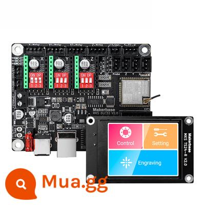 MKS DLC32 bo mạch chủ bảng điều khiển nhé điều khiển 32-bit ESP32 WIFI để bàn khắc laser máy DIY - MKS DLC32+TS24-R