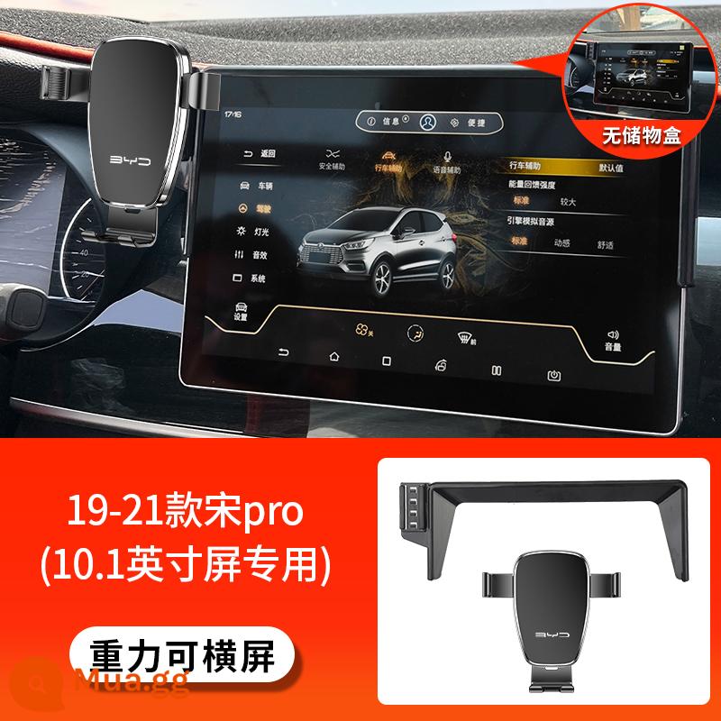 BYD Dolphin Qin PLUS Tang dmi Han EV Song Pro/Max Yuan Kẻ hủy diệt 05 Giá đỡ điện thoại di động trên ô tô chuyên dụng - [Trọng lực cho phép màn hình ngang] 19-21 Song pro (màn hình 10,1 inch) - không có hộp đựng