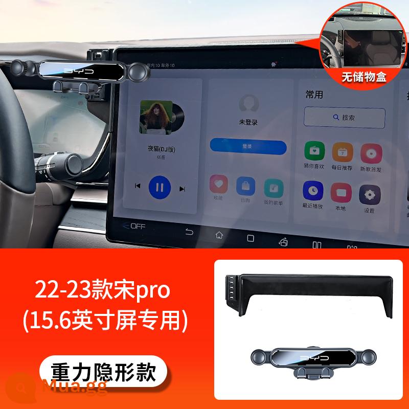 BYD Dolphin Qin PLUS Tang dmi Han EV Song Pro/Max Yuan Kẻ hủy diệt 05 Giá đỡ điện thoại di động trên ô tô chuyên dụng - [Mẫu vô hình trọng lực] 22-23 Song pro (màn hình 15,6 inch) - không có hộp đựng