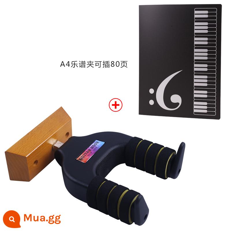 Đàn Guitar Móc Treo Tường Điện Gỗ Đàn Guitar Khóa Tự Động Móc Treo Đàn Piano Treo Tường Nhà Vị Trí Cố Định Chân Đế - Móc + giá đỡ bản nhạc