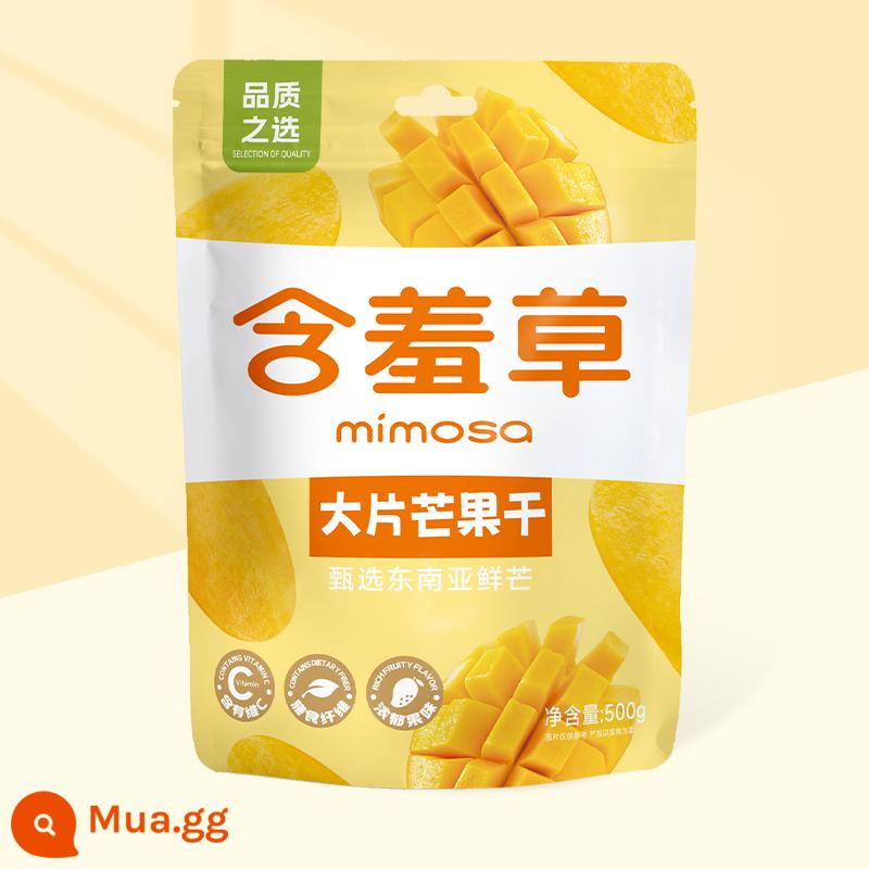 Mimosa xoài sấy khô túi lớn 500g snack trái cây sấy khô chính thức hàng đầu cửa hàng kẹo trái cây sấy khô lưới thực phẩm màu đỏ - 500g xoài lát chọn lọc [lựa chọn chất lượng một pound]