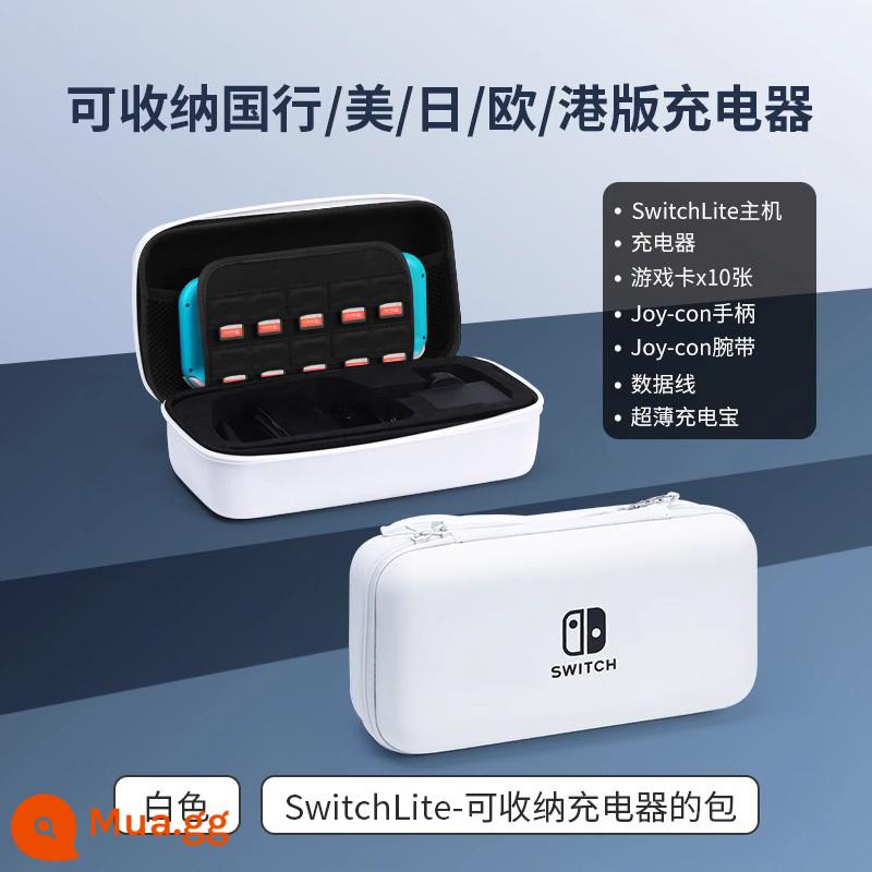 Túi lưu trữ switch chính thức Vỏ bảo vệ switcholed Hộp băng cassette Nintendo ns trọn bộ máy chơi game oled xách tay dung lượng lớn vỏ cứng hộp phụ kiện tay cầm switchlite - Túi đựng Lite màu trắng [có thể đựng sạc + tay cầm]