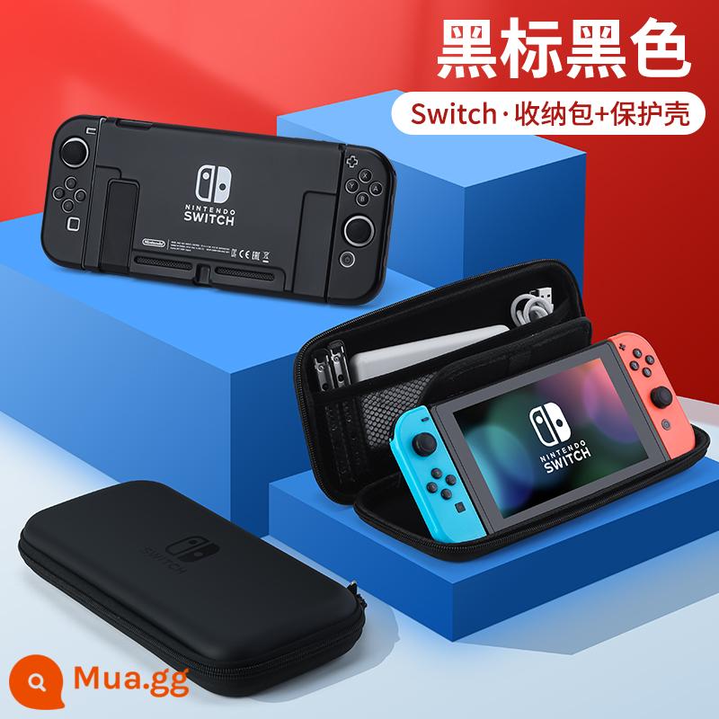 Túi đựng Nintendo Switch Túi bảo vệ Mario ns máy chơi game oled xách tay dung lượng lớn hộp vỏ cứng hộp cassette switcholed siwch tay cầm vỏ tay trọn bộ phụ kiện - Vỏ cứng Switch Stand [Nhãn đen đen + Vỏ bảo vệ cùng kiểu] ​​Phim + nắp miễn phí