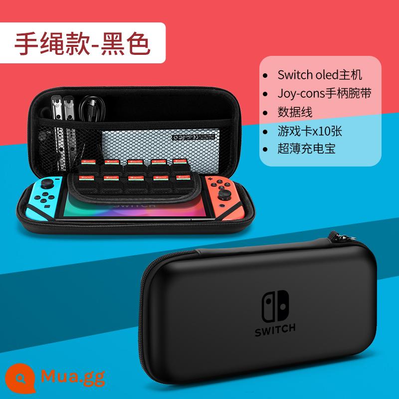 Túi lưu trữ Nintendo Switch vỏ bảo vệ ns Pokémon Zhuzi vỏ cứng hộp swich chuyển đổi băng cassette di động siwch tay cầm phụ kiện vỏ màn hình oled hộp thẻ cứng switchlite - Switcholed√Đen có dây đeo tay√Phim cường lực miễn phí + mũ vuốt mèo