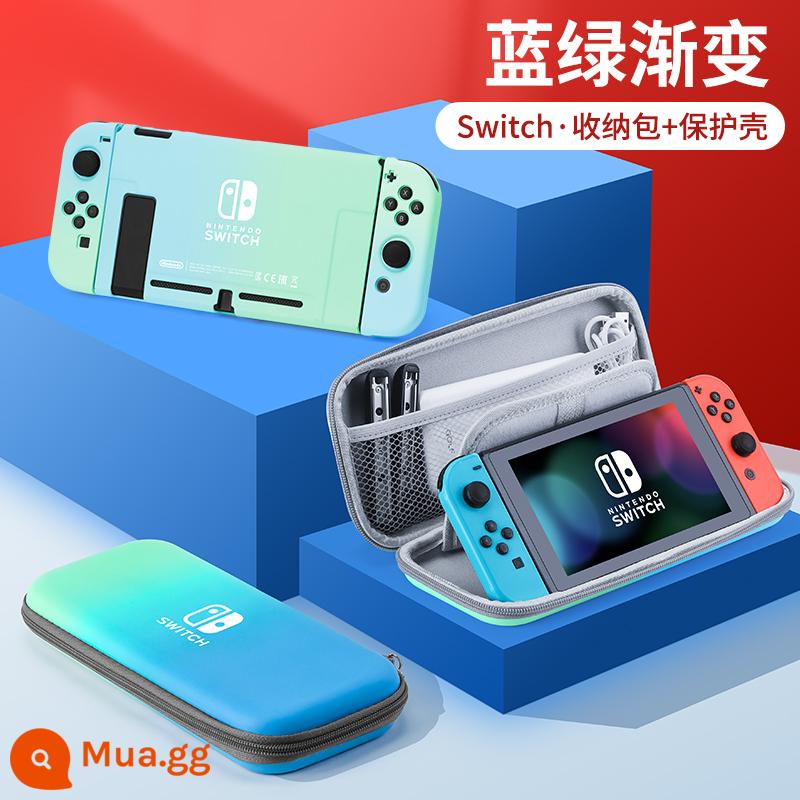 Túi đựng Nintendo Switch Túi bảo vệ Mario ns máy chơi game oled xách tay dung lượng lớn hộp vỏ cứng hộp cassette switcholed siwch tay cầm vỏ tay trọn bộ phụ kiện - Hộp cứng giá đỡ công tắc [gradient xanh lam + hộp bảo vệ tương tự] đi kèm với miếng dán + nắp