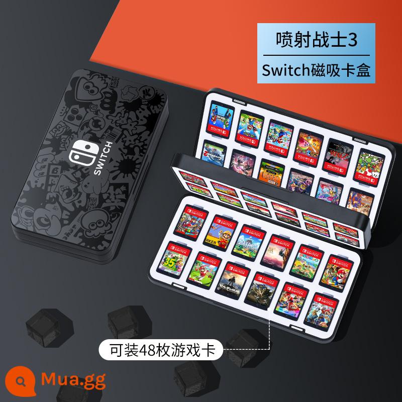 Hộp thẻ chuyển đổi Splatoon 3 Hộp lưu trữ băng cassette Nintendo Thẻ trò chơi Pokémon Zhuzi ns hút từ gói thẻ switcholed dung lượng lớn 24 tay áo bảo vệ gói phụ kiện thợ săn quái vật - 48 miếng đóng nam châm [Splatoon] √Dễ dàng sử dụng