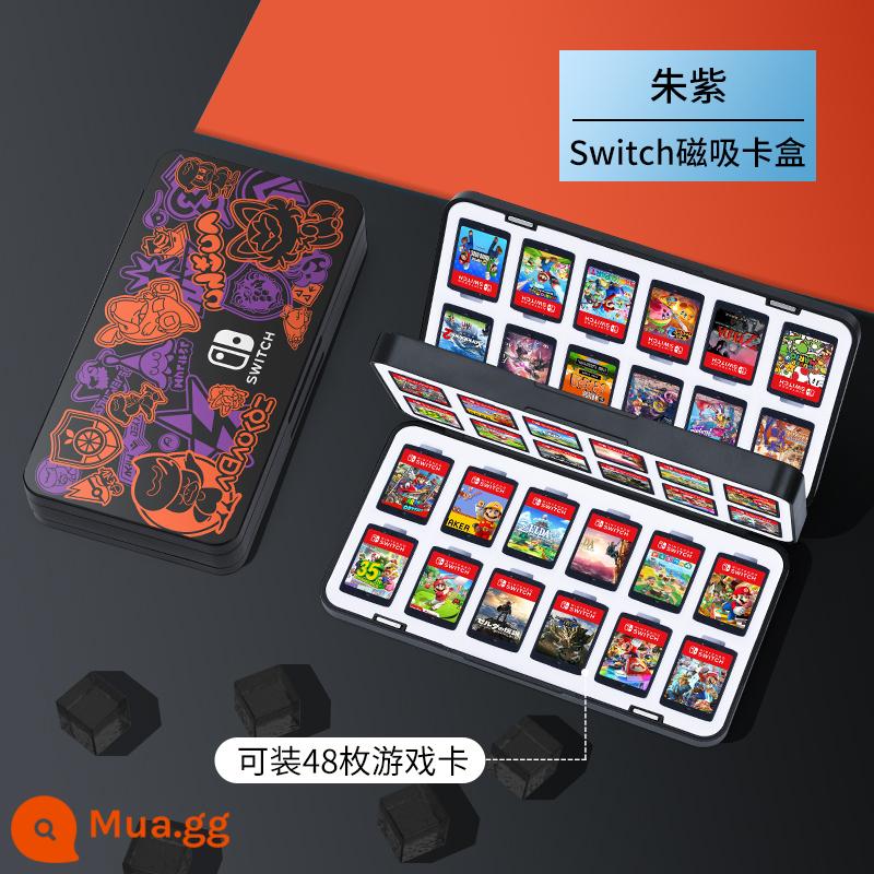 Hộp thẻ chuyển đổi Splatoon 3 Hộp lưu trữ băng cassette Nintendo Thẻ trò chơi Pokémon Zhuzi ns hút từ gói thẻ switcholed dung lượng lớn 24 tay áo bảo vệ gói phụ kiện thợ săn quái vật - Gói 48 miếng [Jinzi Limited] Đóng mở từ tính √ Dễ dàng truy cập