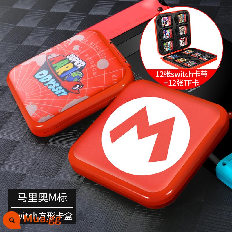 Hộp thẻ chuyển đổi Splatoon 3 Hộp lưu trữ băng cassette Nintendo Thẻ trò chơi Pokémon Zhuzi ns hút từ gói thẻ switcholed dung lượng lớn 24 tay áo bảo vệ gói phụ kiện thợ săn quái vật - Gói 12 thẻ trừ thẻ Mario M-label