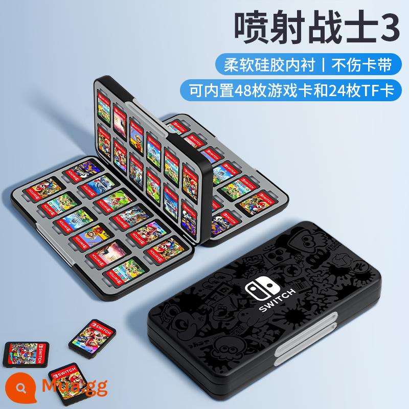 Hộp thẻ chuyển đổi Splatoon 3 Hộp lưu trữ băng cassette Nintendo Thẻ trò chơi Pokémon Zhuzi ns hút từ gói thẻ switcholed dung lượng lớn 24 tay áo bảo vệ gói phụ kiện thợ săn quái vật - Phiên bản nâng cấp silicon gồm 48 miếng [Splatoon 3] có thể lưu trữ 48 băng cassette + 24 thẻ TF√