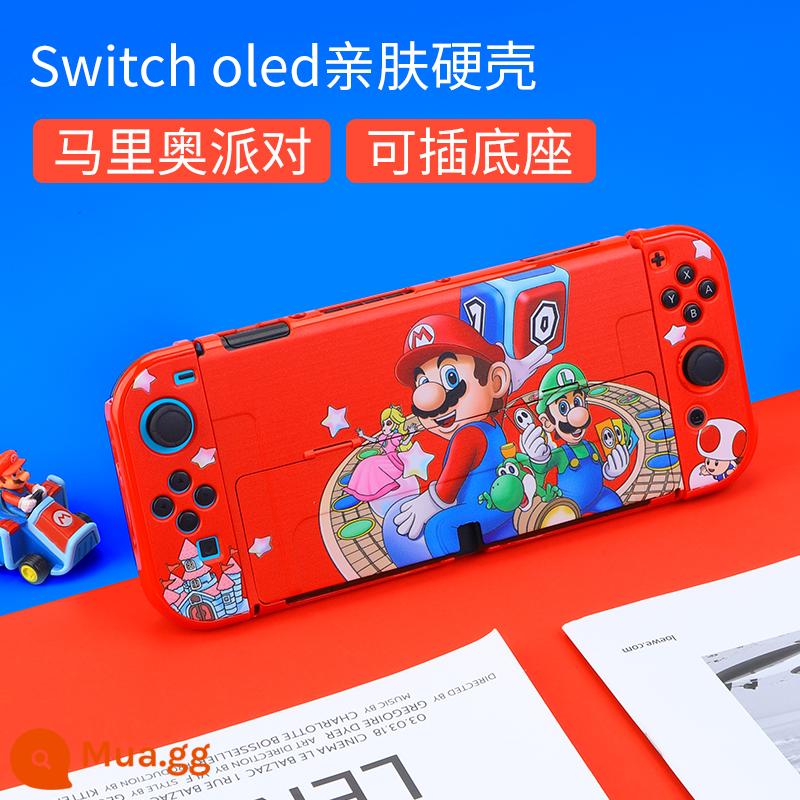 Vỏ bảo vệ Nintendo Switch Lite Vỏ mờ bao gồm tất cả Vỏ màu nsl Vỏ cứng trong suốt Vỏ silicon Switcholed ns Vỏ silicon mềm siêu mỏng Vỏ switchlite Phụ kiện oled - Switcholed Mario Party☆Ốp cứng thân thiện với da√Phim + mũ miễn phí