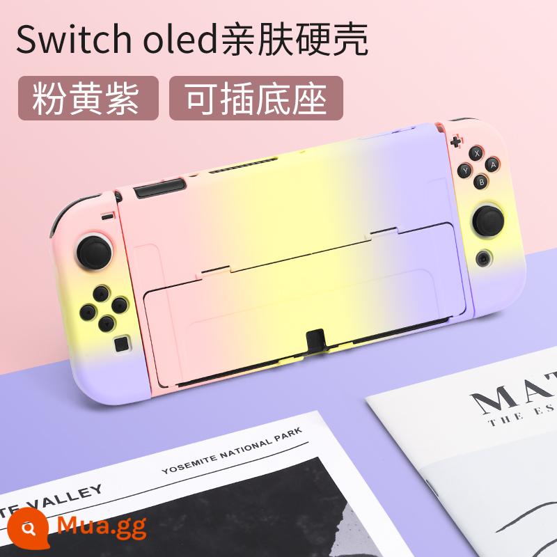 Vỏ bảo vệ Nintendo Switch Lite Vỏ mờ bao gồm tất cả Vỏ màu nsl Vỏ cứng trong suốt Vỏ silicon Switcholed ns Vỏ silicon mềm siêu mỏng Vỏ switchlite Phụ kiện oled - Vỏ thân thiện với da "Hồng, Vàng và Tím" của SwitchOled √ Phim + nắp miễn phí